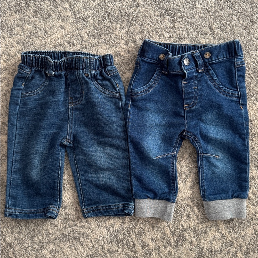 Lot of Two Cat & Jack Blue Kids Jeans